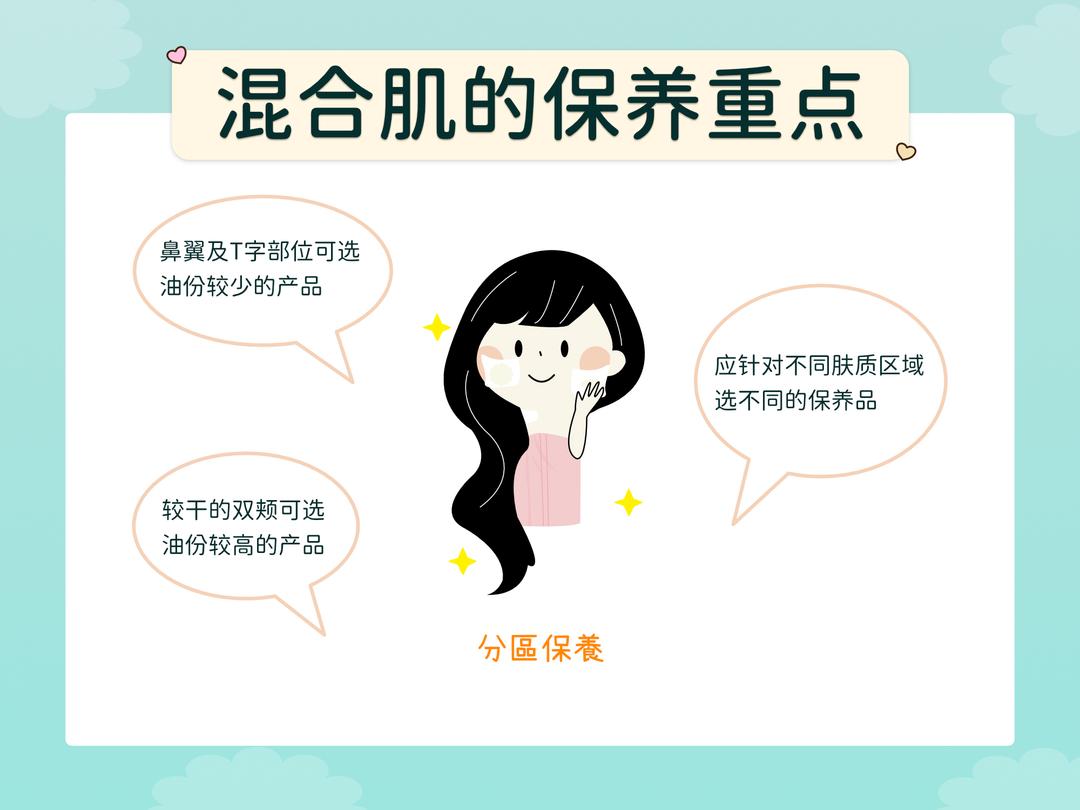 混合性肌肤的保养重点