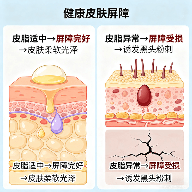 皮脂与皮肤屏障的角色